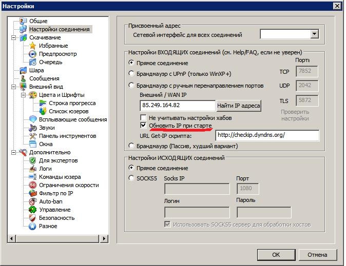 Динамический IP пример